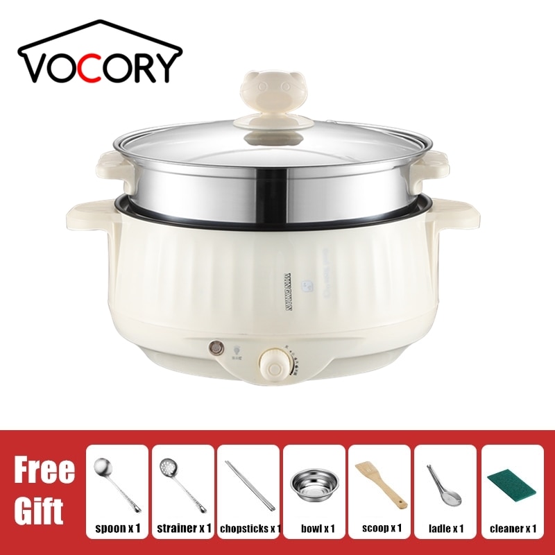 Multi-Function Electric Cooker Non-stick Multicooker Electric Cooker For Travel School Home Free 400W-1000W 1.7L-3.7L