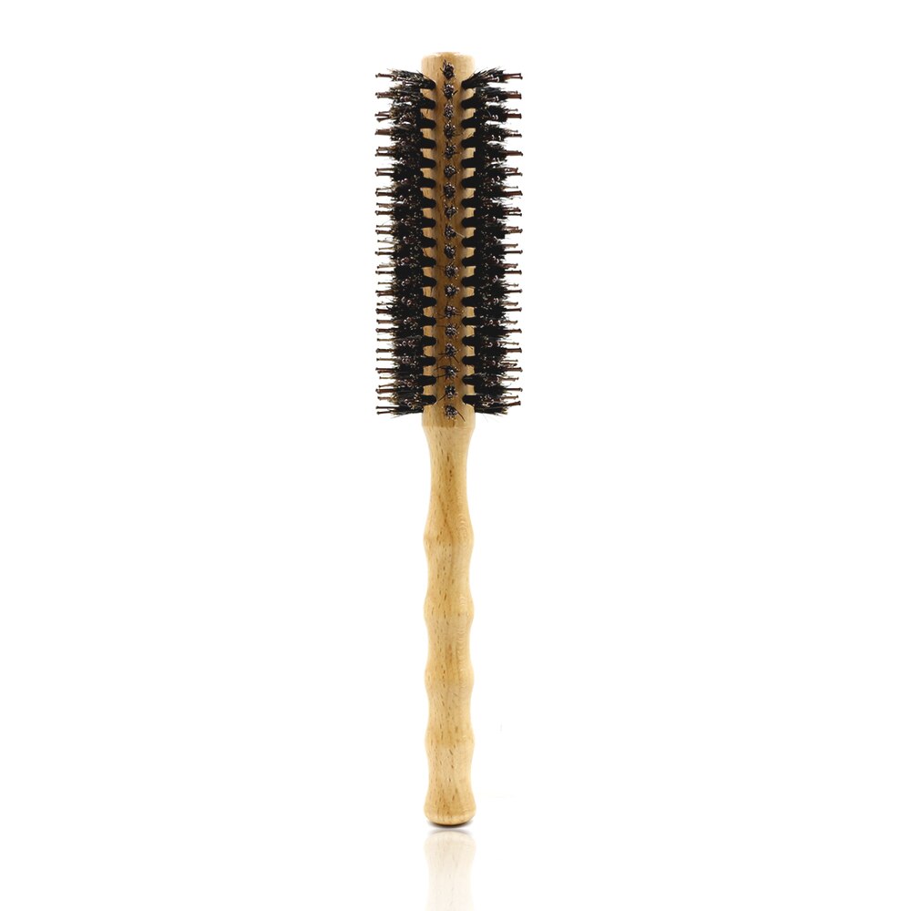 Vildsvinehår rund træbørste hår glatning og krølling kam til frisør værktøj 3 størrelser tilgængelige: 40mm
