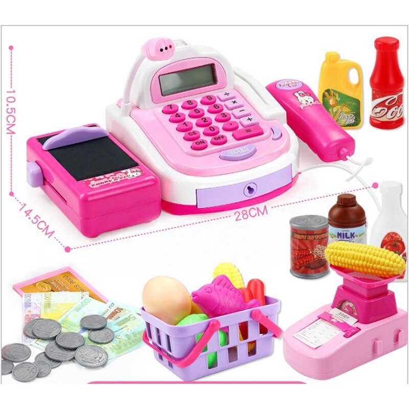 Kids Pretend Play Kassa Speelgoed Winkelen Kassier Register Spelen Kassa Kinderen Spelen Huis Plastic
