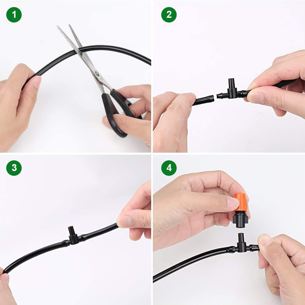 100pcs Spray Nozzle Farm Garden Micro Auto Drip Irrigation System Sprinkler Adjustable Atomizing Dripper Plant Self Watering