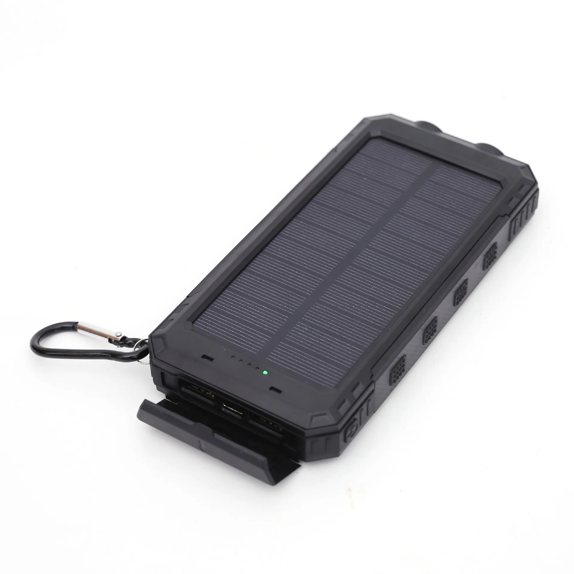 20000mAh Large Capacity Solar Power Bank Portable Charger Compatible with IOS Android USB-A and USB-C Fast Charging Powerbank: black / 10000mAh