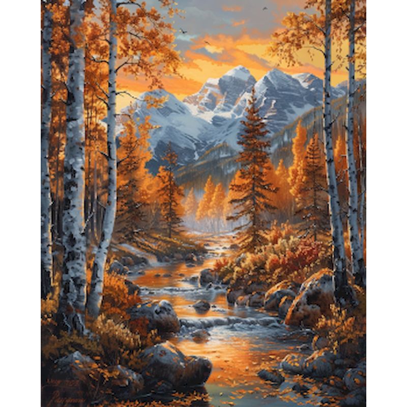 PhotoCustom Oil Painting by Numbers Landscape DIY Frameless Paint By Numbers On Cavans Digital Painting For Home Decor: light yellow / 60x90cm