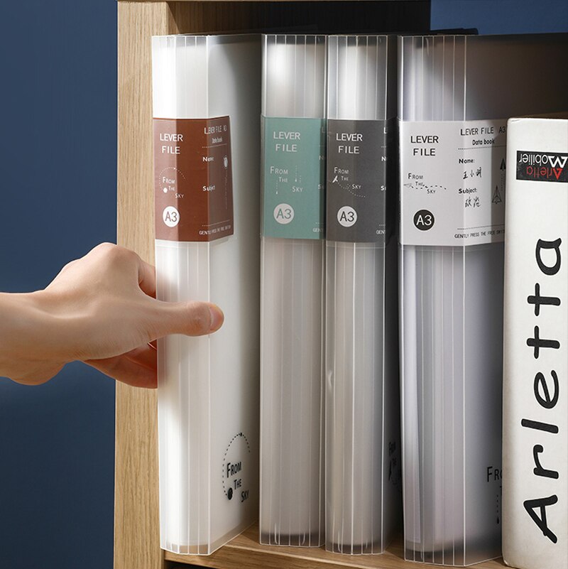 Transparent Folder 80 Pages PP Document Bag A3 Folder Office Supplies File Booklet Multi-layer Students Test Paper Storage Bag