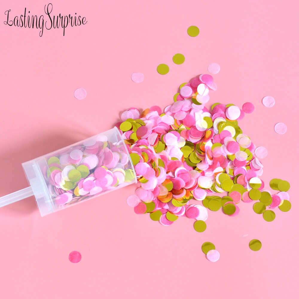 1 st konfetti popper konfetti bröllop fester bruddusch förlovningsfest blomma papper konfetti push pop födelsedagsfavör