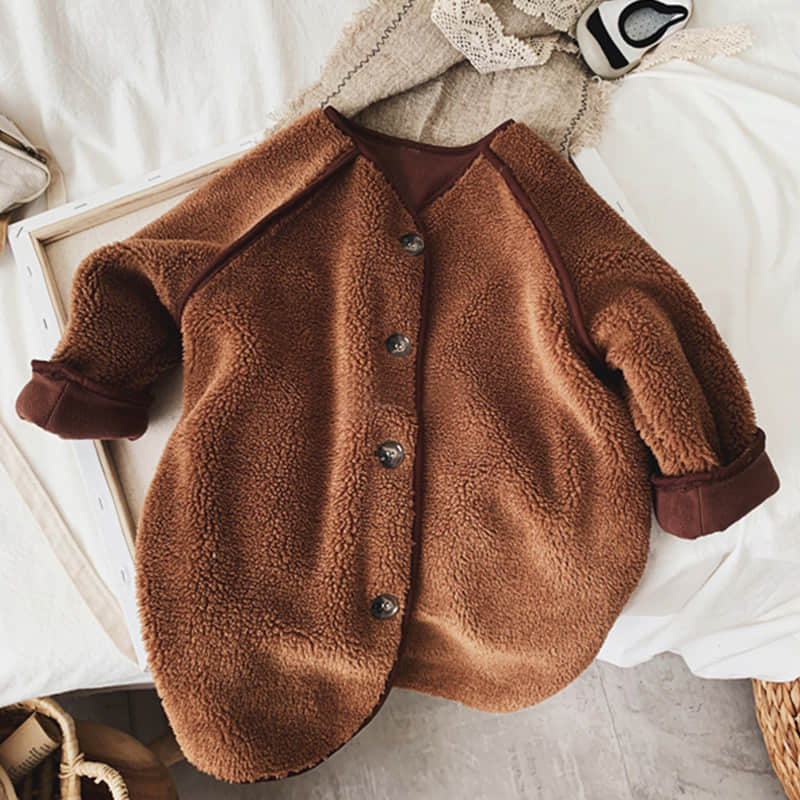 Inverno per bambini 2022 nuovi vestiti per bambini giacca monopetto calda spessa in velluto di agnello morbido ceroso e confortevole