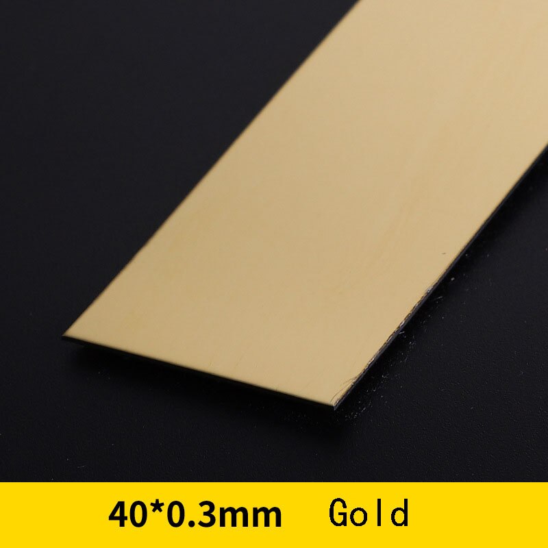 5 Meter Stainless Steel Flat Decorative Line Wall Sticker Titanium Gold Background Ceiling Edge Strip Self-adhesive For Home: 4cm Gold