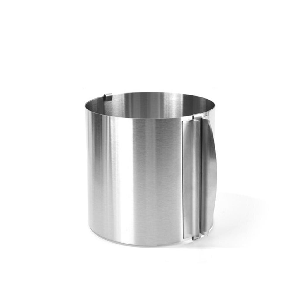 430 Stainless Steel 6-30cm Telescopic Mousse Ring Rustproof With Scale 6-15cm Heightened Baking Cake Ring For Families Baking: Height 15cm