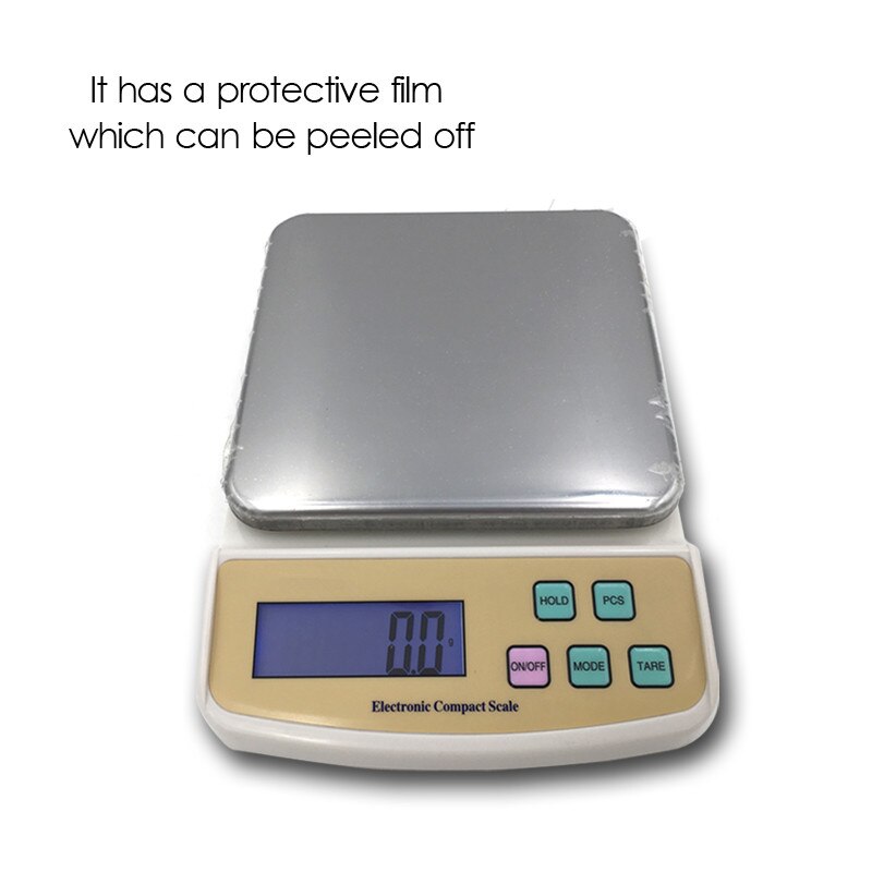 BECBI Precisie Keukenweegschaal 3000g/0.1g Voedsel Gewicht Postal Weegschaal Balance Meten LCD Digitale Elektronische Weegschalen: White with Pan