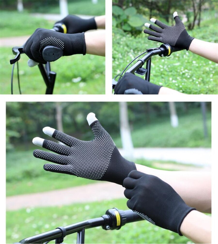 Atmungsaktive Anti-Schleudern Gel Touchscreen Handschuhe Sommer Dünne Reiten/Fahren/Bergsteiger Handgelenk Handschuhe Männer Frauen Sport lauf