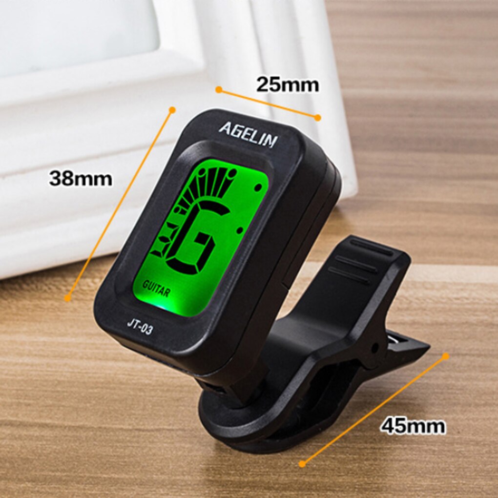 1 Pcs LCD Display Guitar Tuner Rotatable Clip-on Guitar Tuner Stringed Musical Instrument Accessories