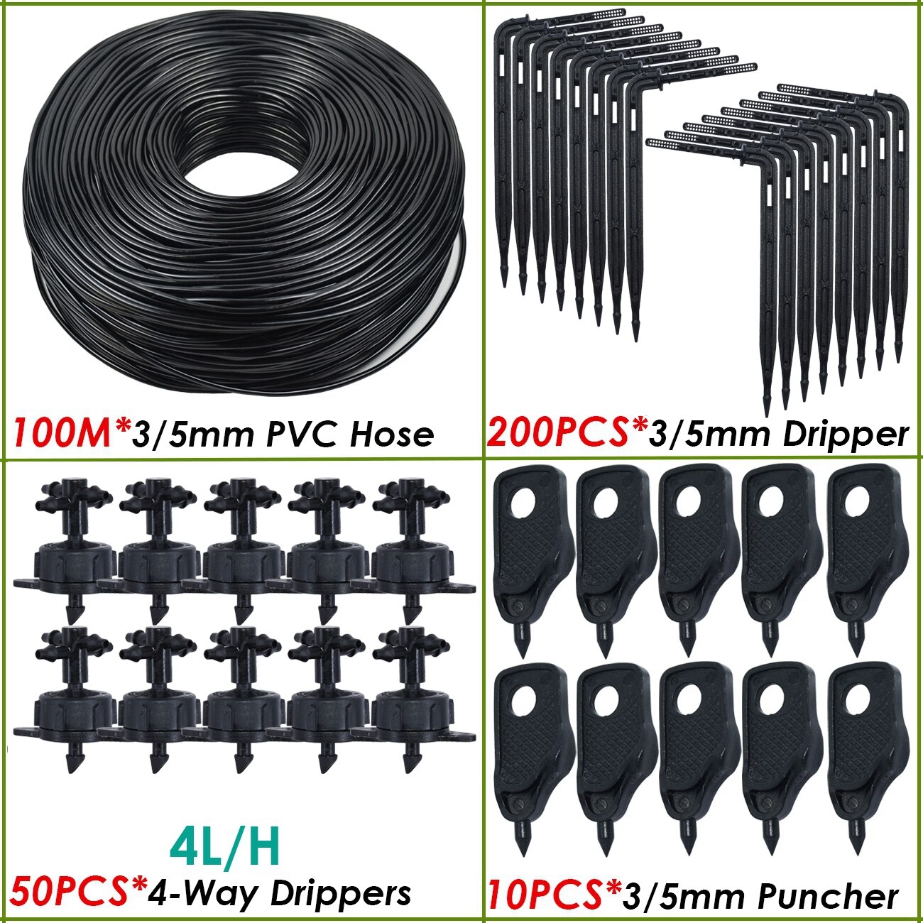 KESLA 4L/H arrow drip system emitter 4-way drip arrow Dripper Greenhouse Irrigation system water garden 40sets 20sets 10set