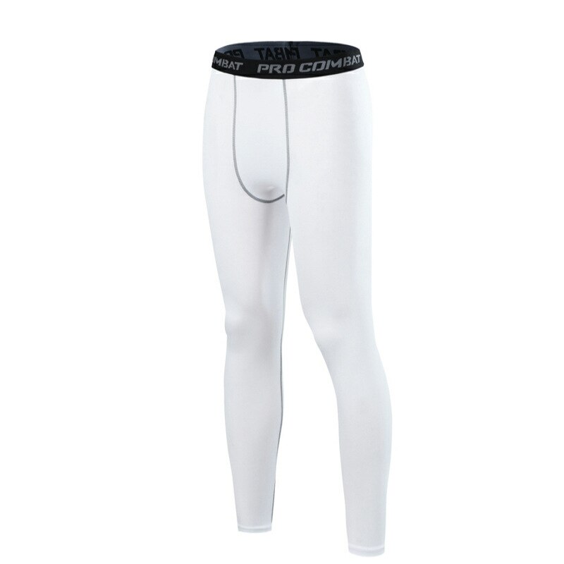 Degli uomini di Sport In Esecuzione Pantaloni di Alta Elastico Quick Dry Fitness Bodybuilding Skinny Leggings Maschio di Compressione Pantaloni di Pallacanestro