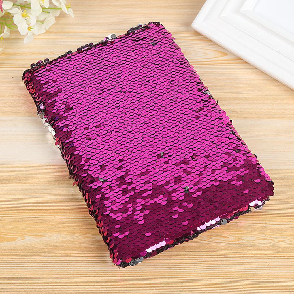 Sequins Diary Notebook Paper Glitter Notepad School Office Writing Stationery DIY Note Books 78 Sheets