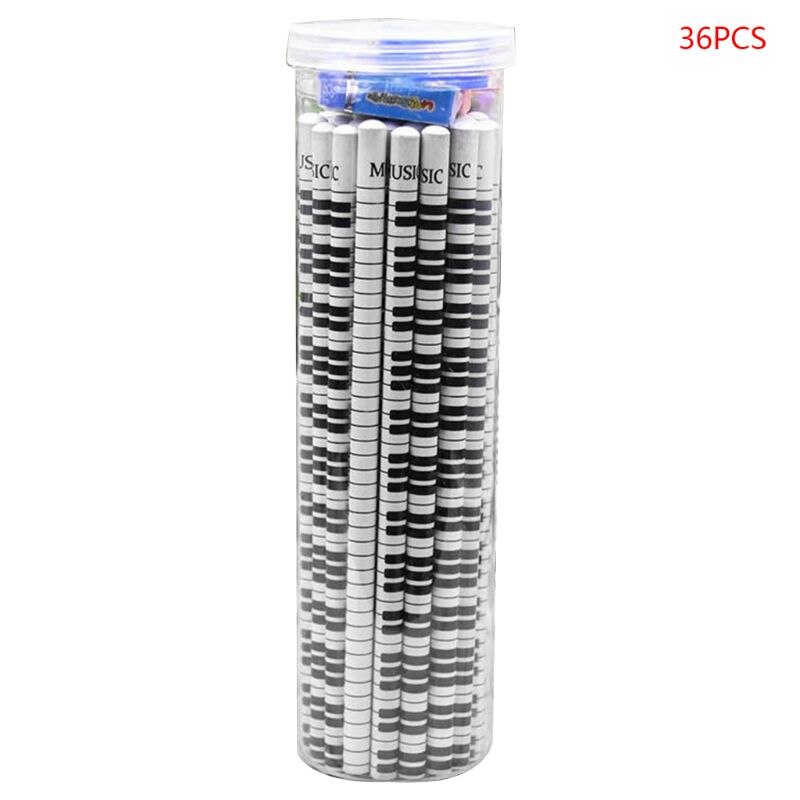 36pcs Musical Note Pencil Pen 2B Standard Piano Notes Writing Drawing Stationery