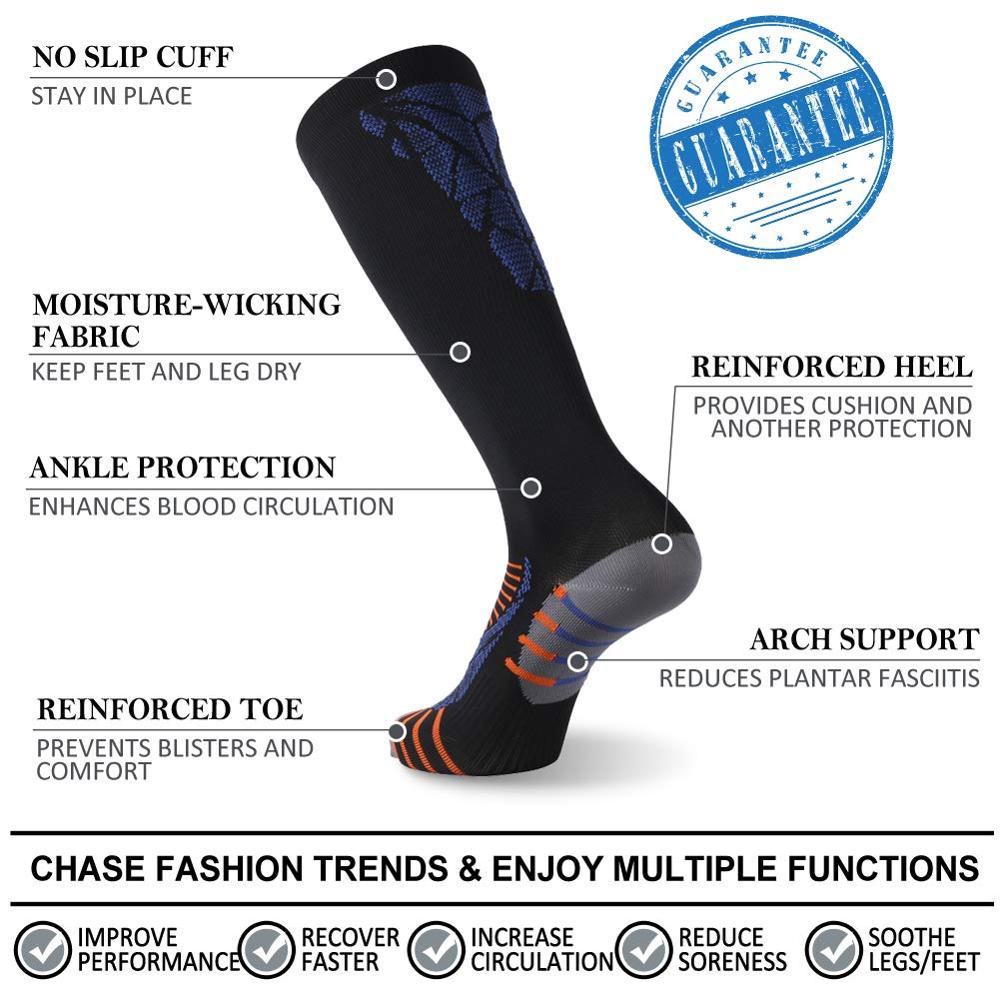 RANDY SONNE Kompression Socken 40cm Knie Hohe Sport Verwenden Laufen Wandern Klettern Basketball Männer Frauen Socken 1 Paar