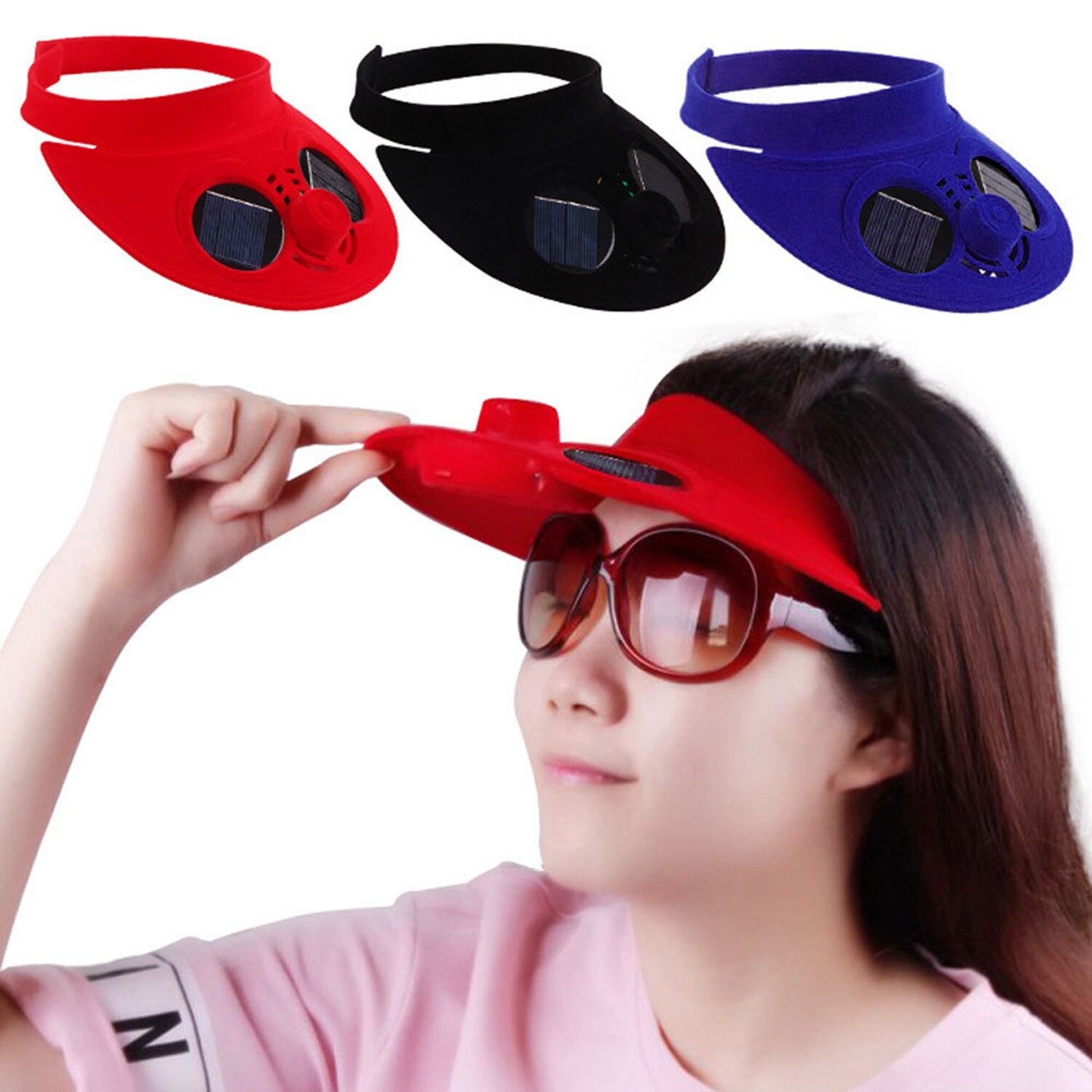Summer Sport Outdoor Hat Cap With Solar Sun Power Cooling Fan Bicycling Climbing Small Air Conditioning Appliances Solar Fan H