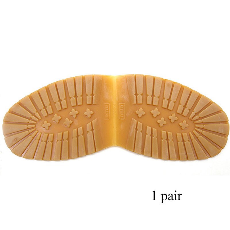 Verdicken Gummi Schuh Sohlen für Männer Leder Geschäft Schuhe Ferse Sohle Nicht-Unterhose Reparatur DIY Ersatz Laufsohlen Schwarz Beige schuh Pad: Beige-Vorderseite