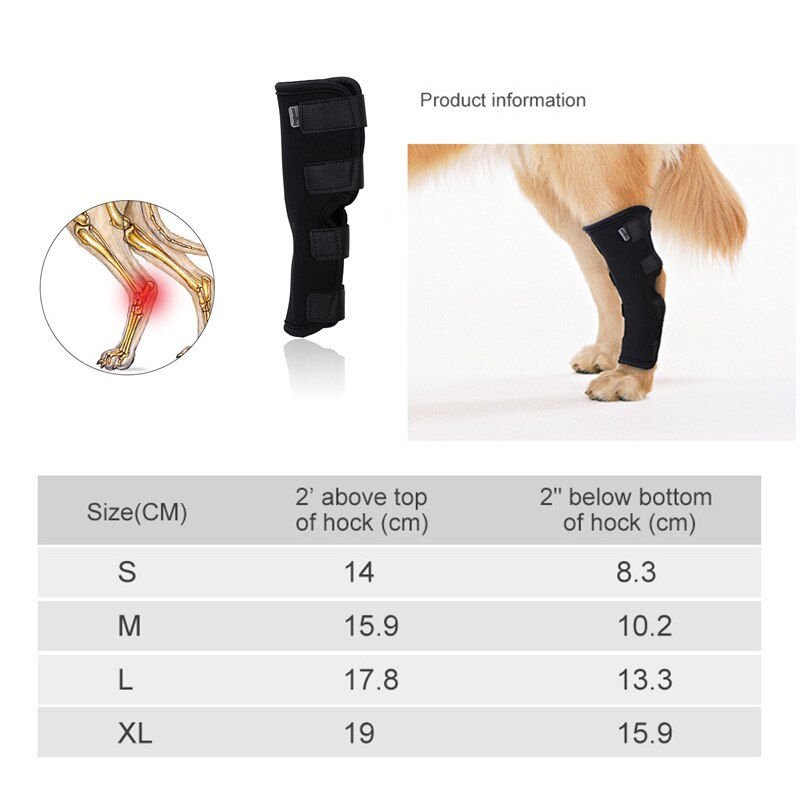 Hund leggings sæt kæledyr benskade anti-twist betændelse faste genopretningsstropper indpakket ben armbånd beskytter sår og skade