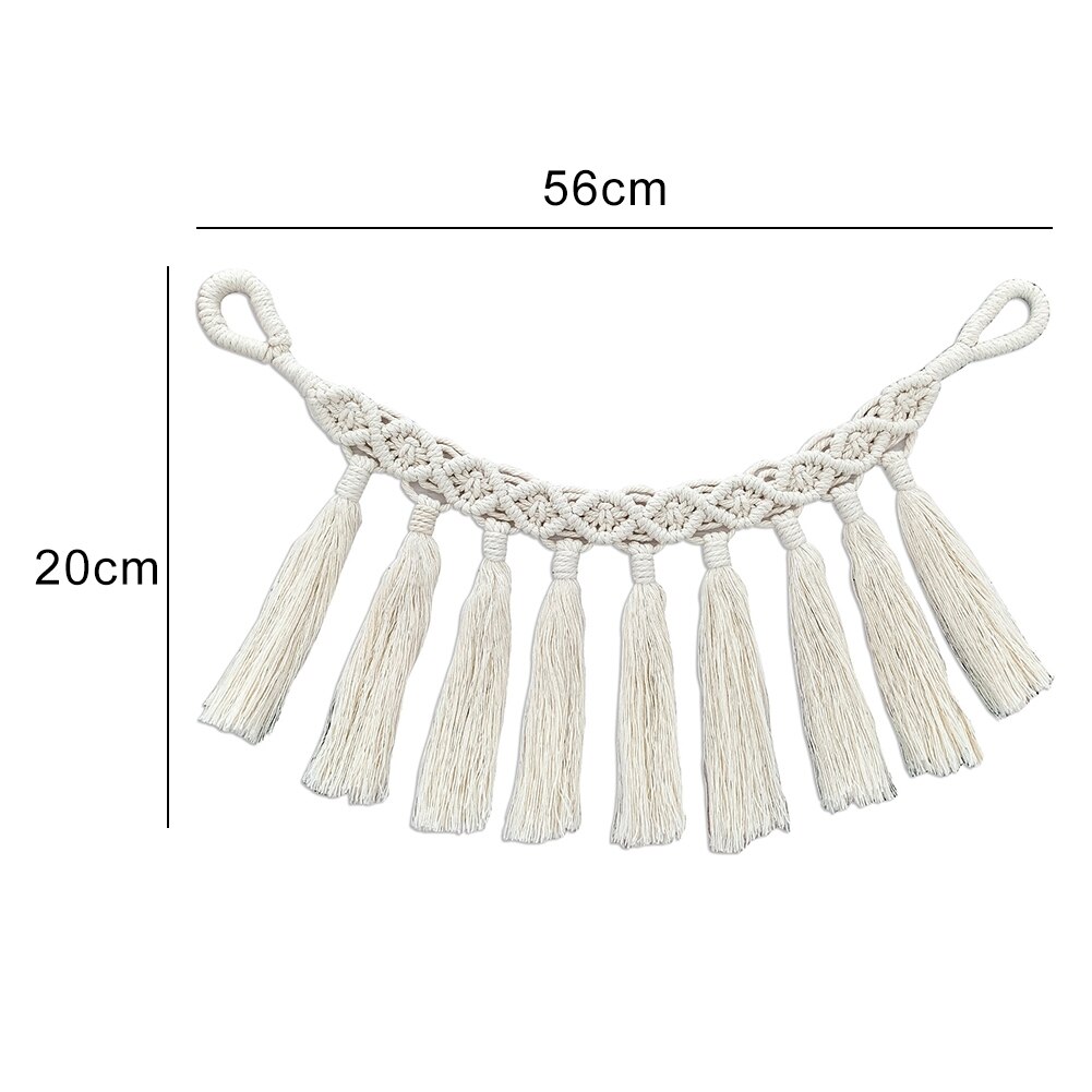 Sangle de rideau en macramé, embrasses tissées à la main, style bohème, décoration suspendue: A