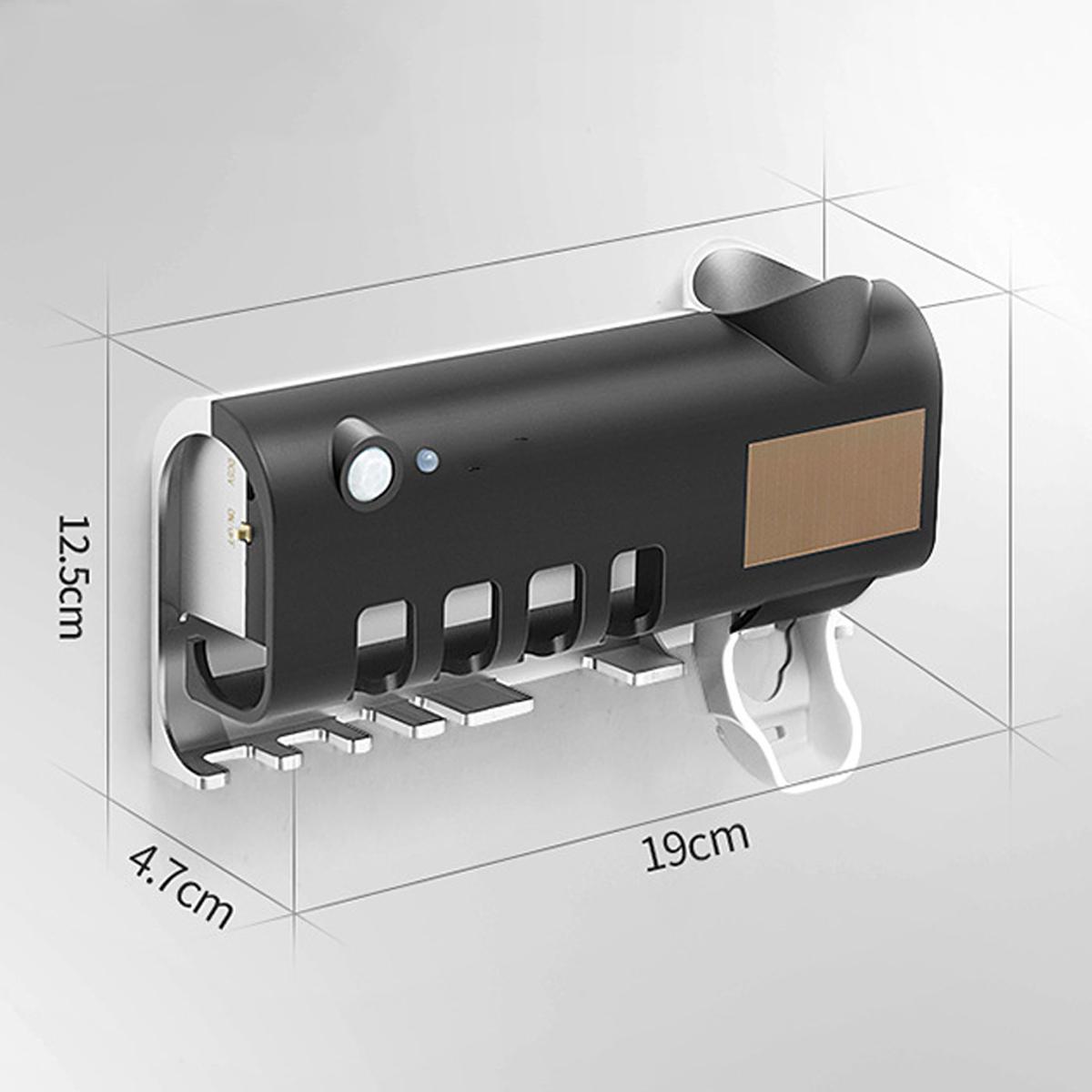 UV Light Ultraviolet Toothbrush Sterilizer 3 in 1 Toothbrush Holder Automatic Toothpaste Squeezers Dispenser Home Bathroom Set