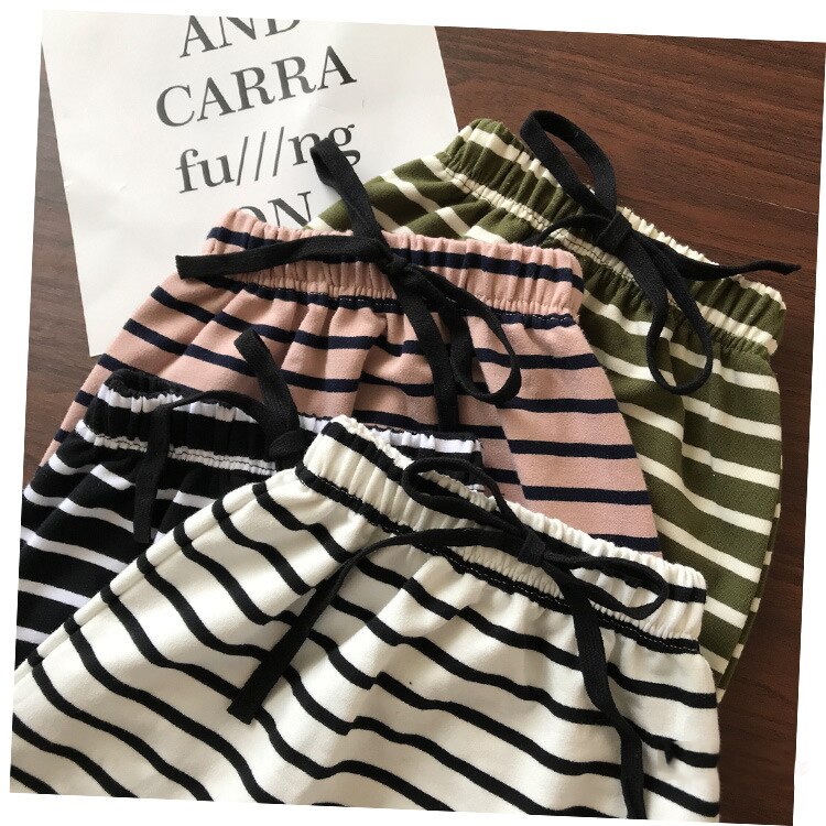 0-3Yrs Lente Baby Gestreepte Harembroek Katoen Meisjes Jongens Dikker Broek Zachte Broek Herfst Harembroek Outfits