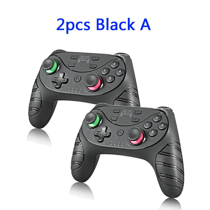 Bluetooth Controller für N-Schalter Pro Lite Konsole Wireless Gamepad anzug für NS Schalter Controller Video Spiel USB Joystick pc: 2pcs Black A