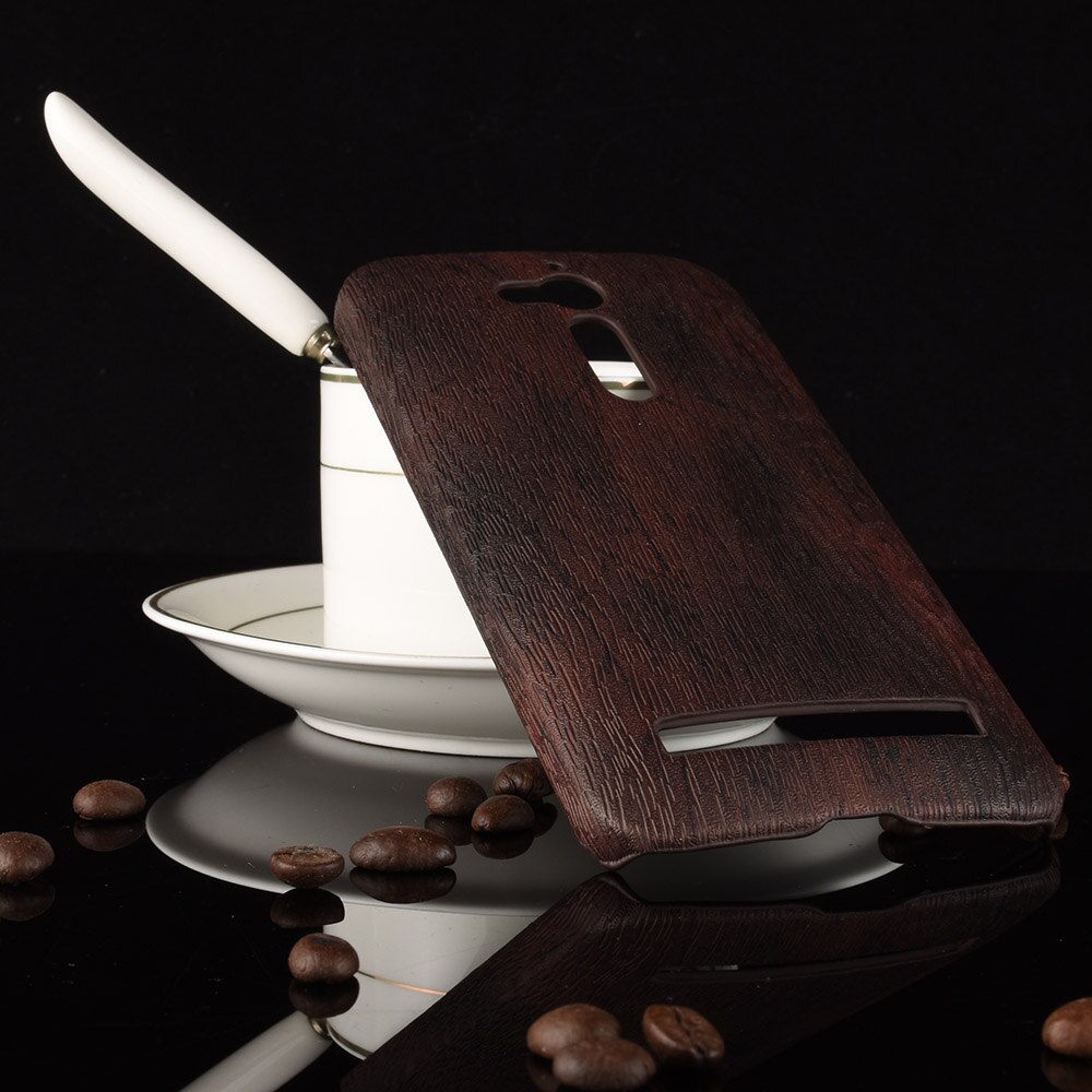 Neue Für Asus Zenfone Gehen ZB500KL Fall 5,0 zoll PU Holz leder korn handy holster Für Asus ZB500KL shell telefon-beutel-abdeckung