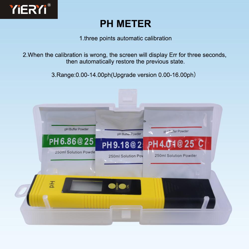 Yieryi TDS PH Meter PH/TDS/EC/TEMP Meter Digital Water Monitor Tester Series for Pools, Drinking Water, Aquariums: PH-02 with box