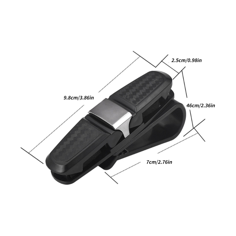 Soportes para gafas para parasoles coche, paquete 2 gafas fibra carbono para coche, colgador gafas Clip