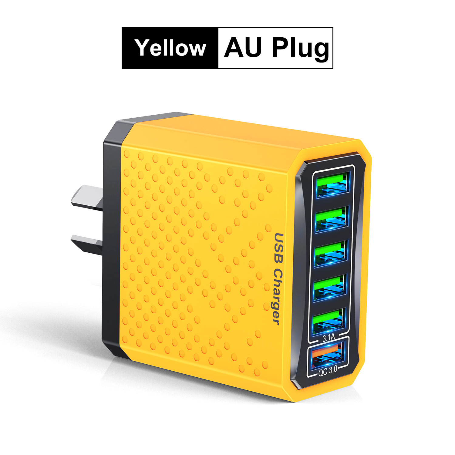 3.1a Roze Usb Snellader 6 In 1 Au Plug Snel Opladen Oplader Voor Australian Zeeland 6 Poorten Multi Oplader Snellader: DE
