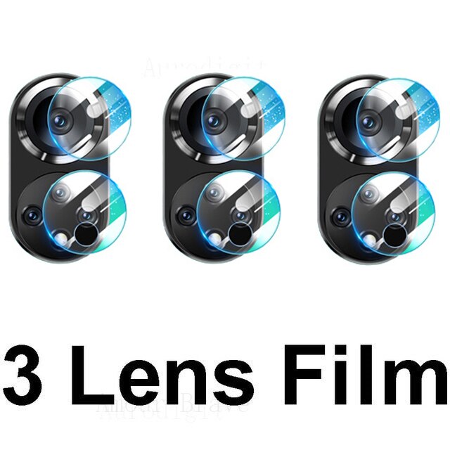 6 In 1 Screen Protector Beschermende Glas Voor Huawei P50 Pro Terug Camera Lens Film Gehard Glas Op Huawei P50 pro Glas: 3 Lens film / P50 Pro