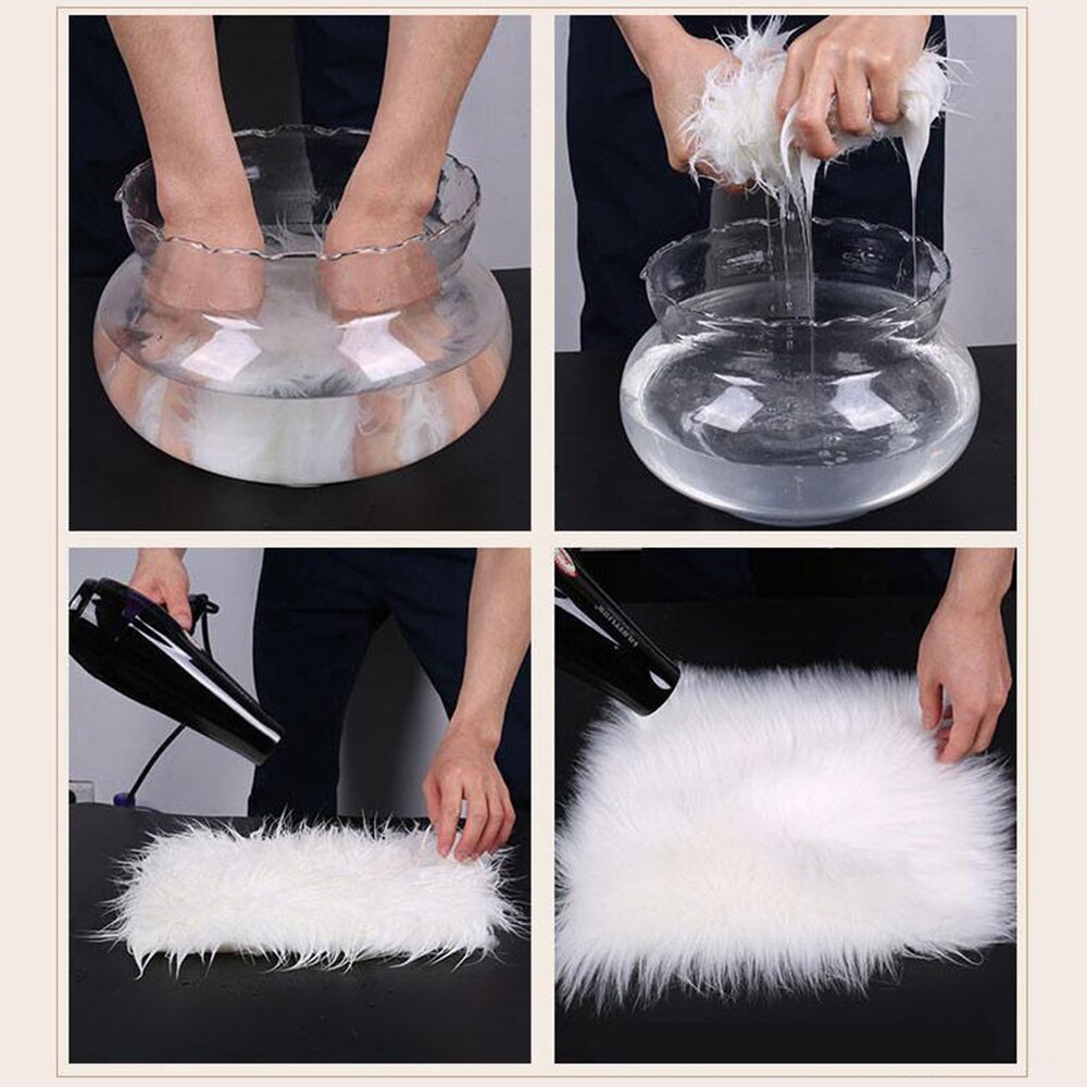 Tapis en peau de mouton en forme de fleur, housse de chaise, doux, en laine artificielle, chaud, poilu, soyeux, décoration de chambre à coucher, salon, coussin de siège