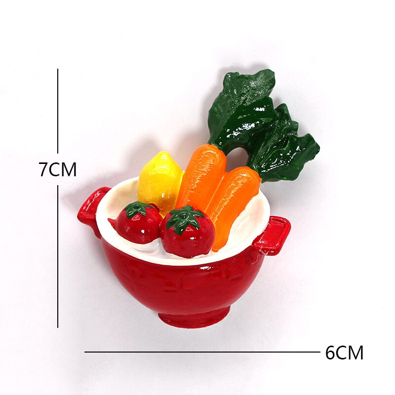 Imán de nevera biónico para alimentos, palo de refrigerador magnético , plátano, mango, fresa, zanahoria, modelo de taza, decoración de refrigerador: Carrot soup