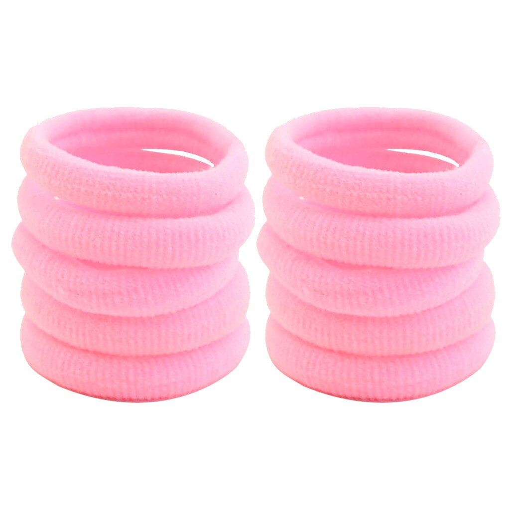 Outils de coiffure professionnels femmes filles bandeau de cheveux cravates corde anneau élastique bandeau élastique pour queue de cheval 10 pièces D301108