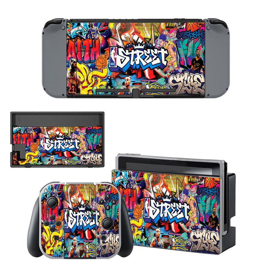 12 Styles Cool Graffiti Style Vinyl Decal Skin Sticker For Nintend Switch NS NX Console & Joy-con Game Accessories: Style 5