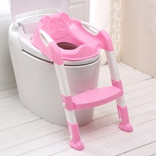Trin skammel folde baby potte spædbarn børn toilet træningssæde med justerbar stige behagelig ryglæn tegneserie sød gryde