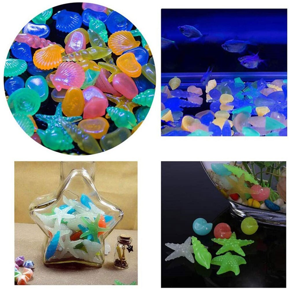 Pierre lumineuse polychromatique, bricolage, éclairage de nuit, résine 100 pièces, galets fluorescents recyclables, 9 couleurs, décoration d'ameublement