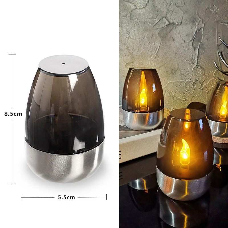 Velas solares LED, luz sin llama recargable para exteriores, velas solares impermeables, lámpara para decoración de jardín, de boda, luz nocturna: Blanco frío / Verde claro
