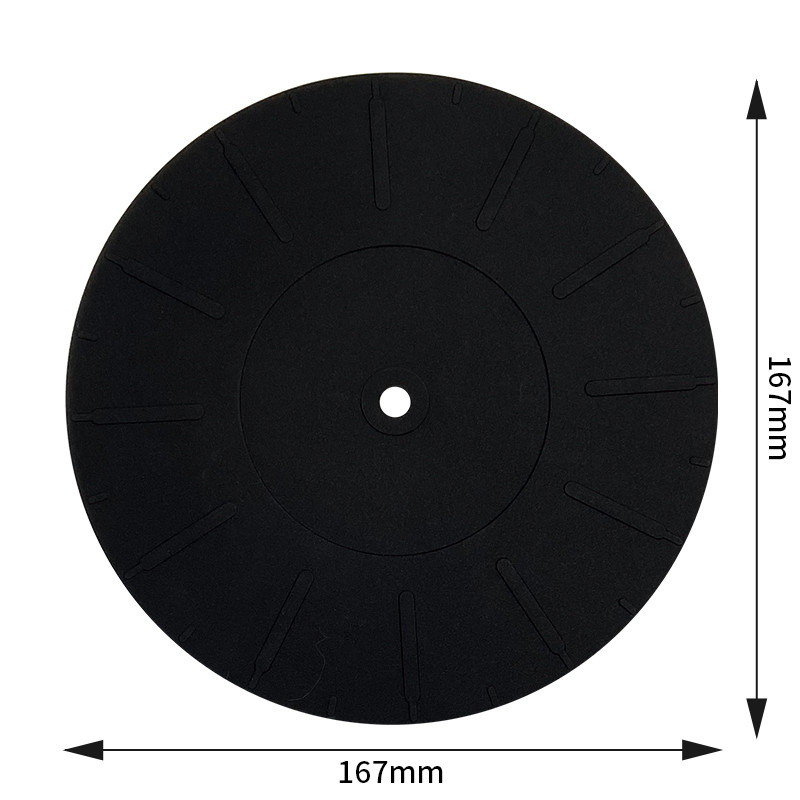 Tappetino antiscivolo LP in gomma antivibrante in Silicone da 12 ''LP per giradischi fonografo spessore vinile 3MM tappetino piatto morbido LP