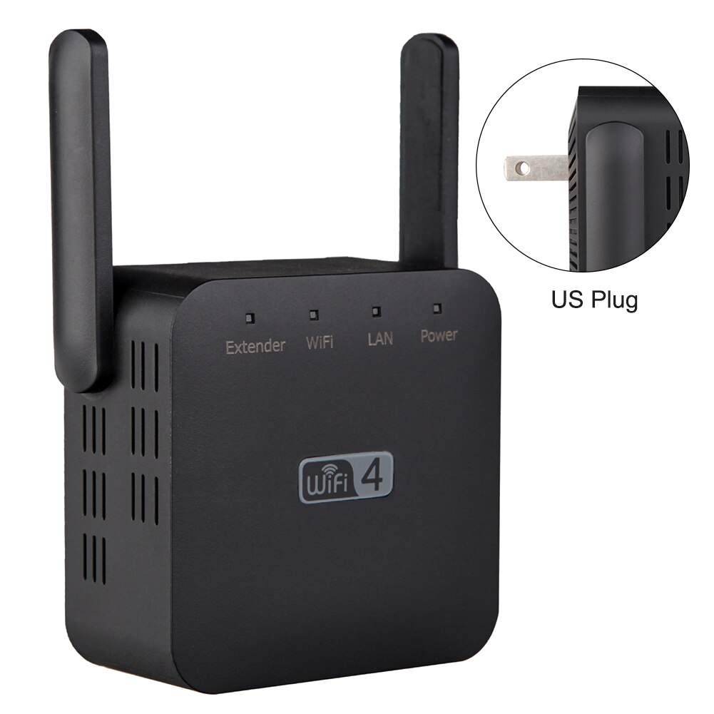 Wireless WiFi Repeater Wifi Extender 300Mbps Wi-Fi Amplifier Long Range Wifi Signal Booster Ultraboost Long Range Wifi Repiter: Plug US