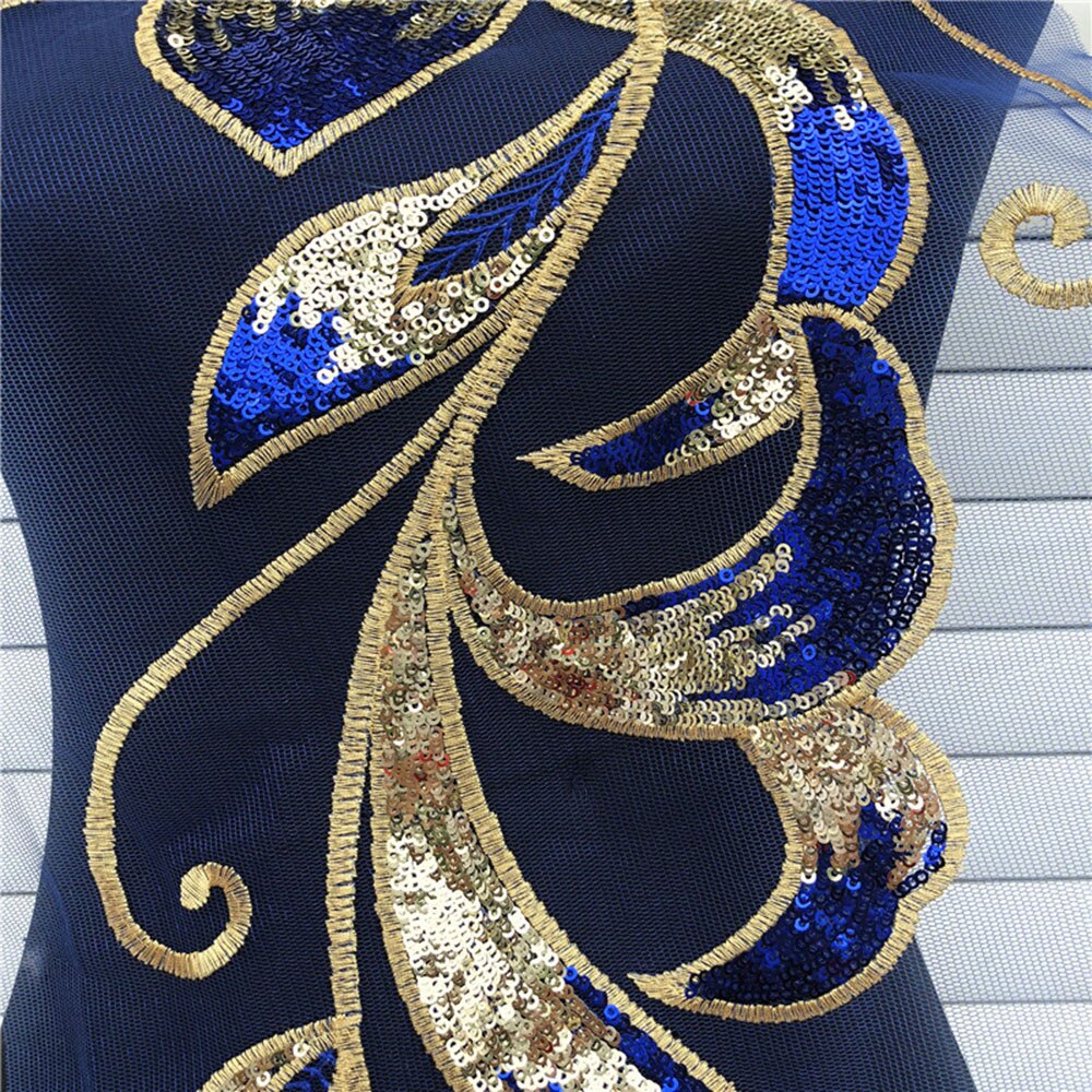 Pailletten Patch Borduurwerk Bloem Applique Pailletten Stof voor Kleding Rose Blauw Gouden Rood Naaien Patches DIY