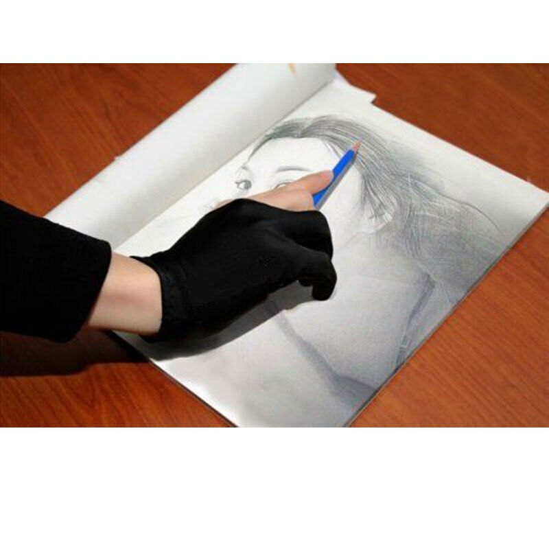 Guantes de dibujo antiincrustantes para pantalla táctil, guantes de dos dedos para trabajo, herramientas de pintura, 1 Uds.