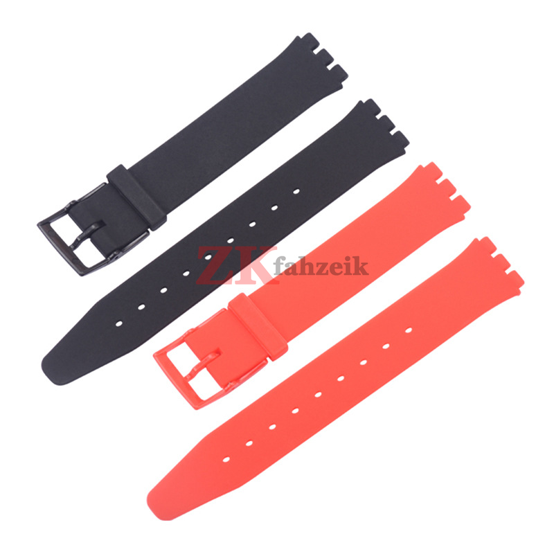 Silikonarmband für Swatch-Uhrenarmband, 16 mm, 17 mm, 19 mm, 20 mm, wasserdicht, weiches Gummi-Uhrenarmband, Handgelenk-Armbinde, Gürtel