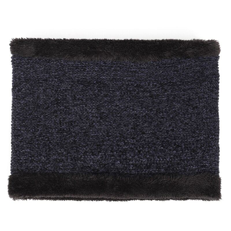 Herr vinterhatt halsduk 2 stycken setvarm plus sammet tjocka stickade hattar fashionabla mjuka baggy balaclavacasual man mössor