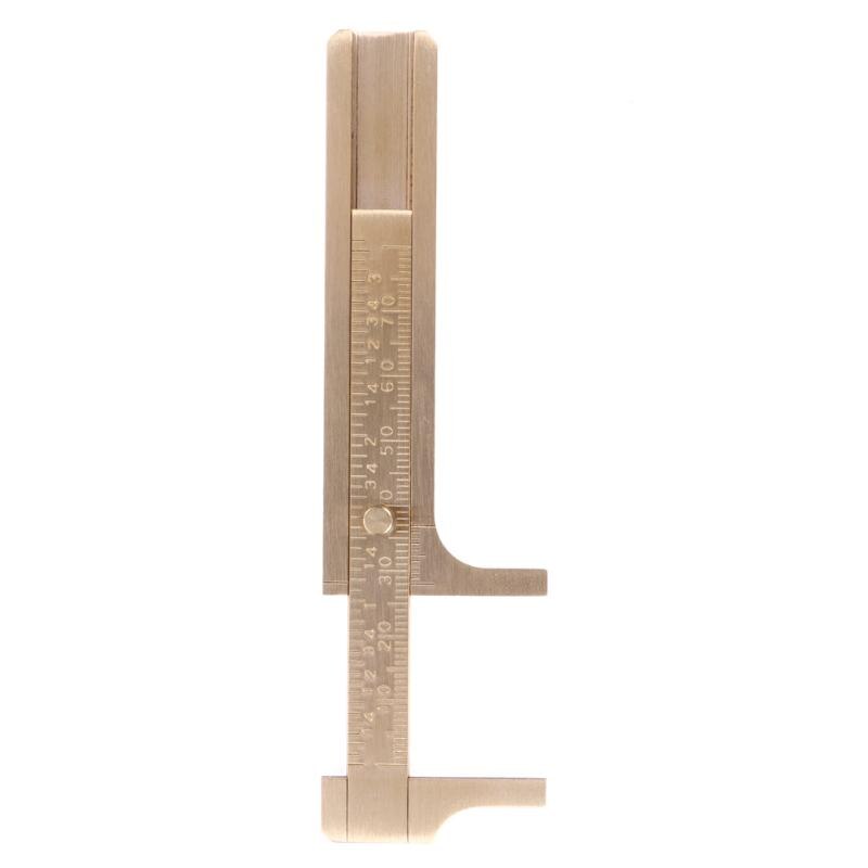 Measurement Tool Pocket 80mm Mini Brass Sliding Gauge Vernier Calip Precision Measuring Instrument