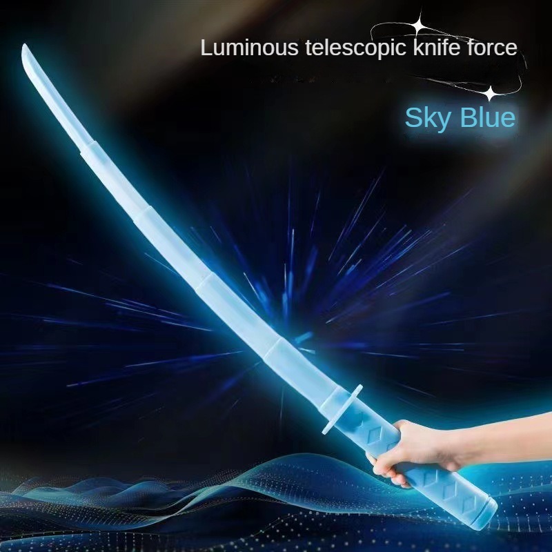 Cuchillo de gravedad 3D Katana, accesorios para fotos de adultos, espada samurái plegable retráctil, accesorios de juego de rol, juguetes creativos para aliviar el estrés: Verde