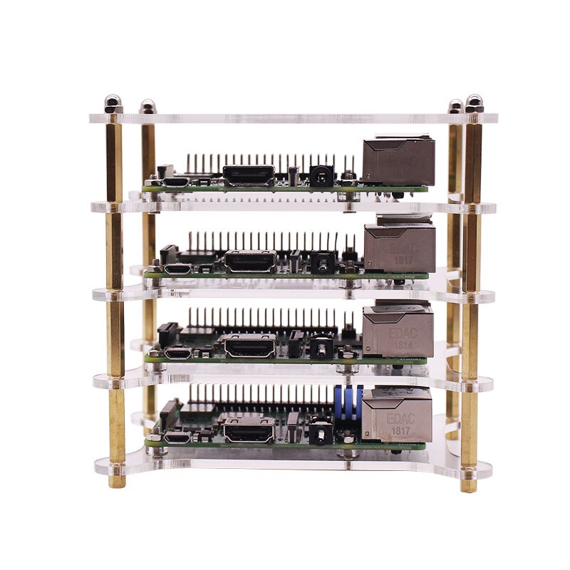 Raspberry Pi Acrylic Case - Stackable Multi-Layer Enclosure for Raspberry Pi 4, 3B+, 3B