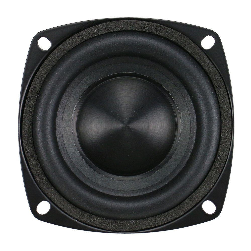 Ghxamp 3 Inch Woofer Subwoofer 4ohm 25W Hifi Vierkante Bass Speaker Zwart Alumina Keramische Cap Rubber Rand 2 stuks