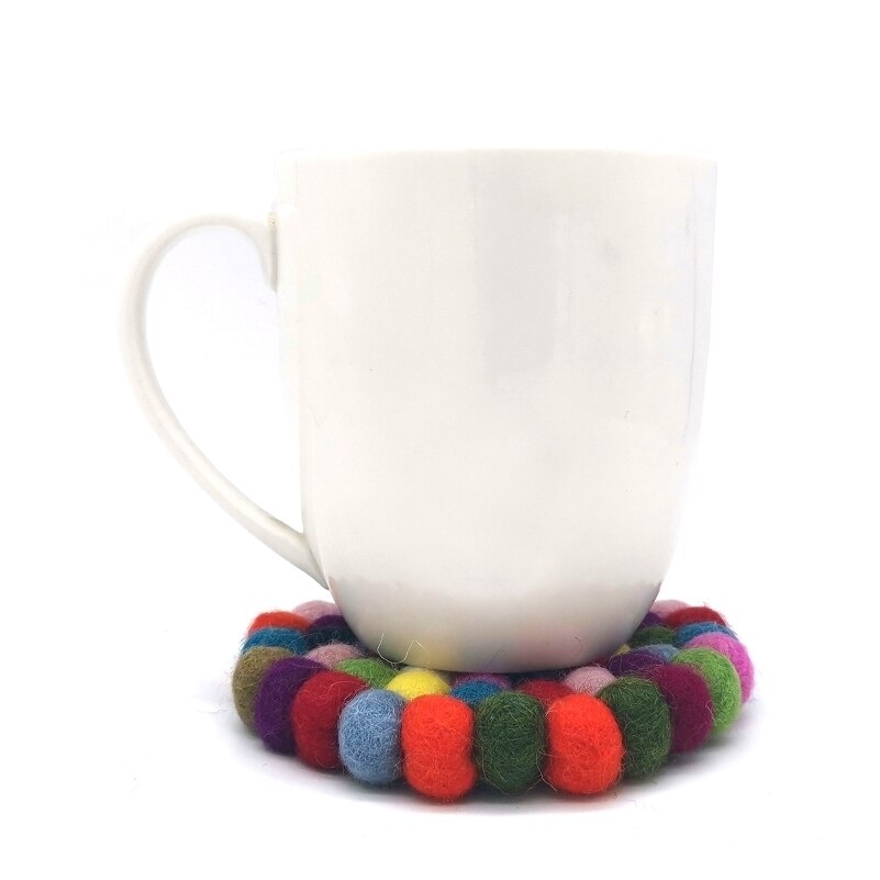 Vilt Onderzetters, 100% Wollen Milieuvriendelijke Natuurlijke Wol Tafel Protectors, Hittebestendig Onderzetters, koffie Antislip Warme Dranken