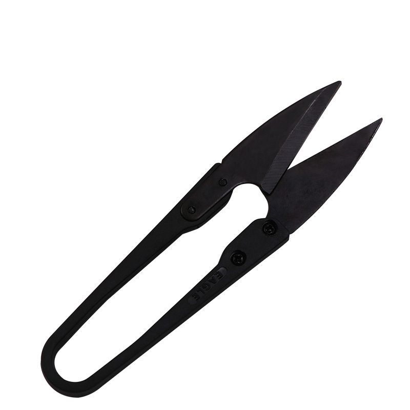 Pure Black Clippers Tailor Scissors Sewing Shears Embroidery Scissor Tools For Sewing Craft Office Scissors Fabric Cutter Shears: Ivory